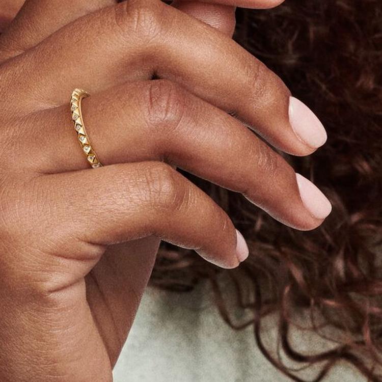 Pandora Cone Stud Ring Women rings Gold 162800C01