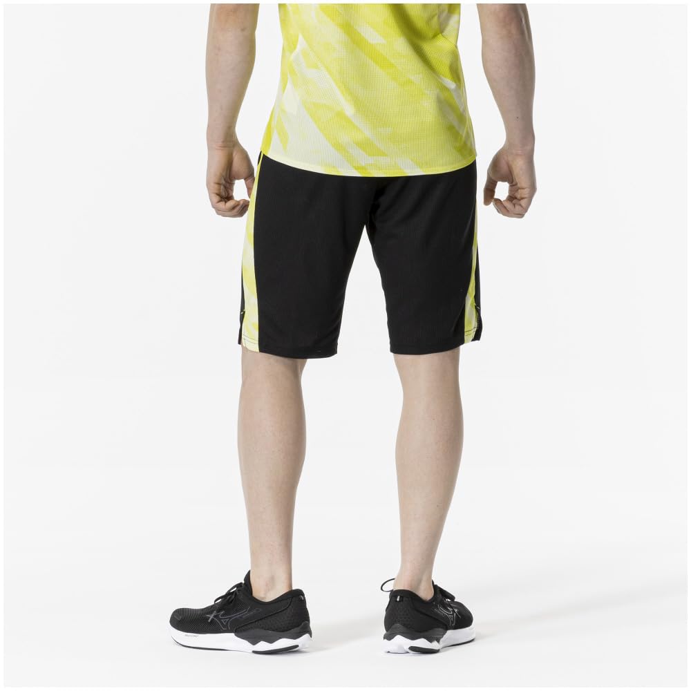 Mizuno Dry Aeroflow Training Highly XL Shorts, Breathable, 32MDA555, Black/Luminary Green,