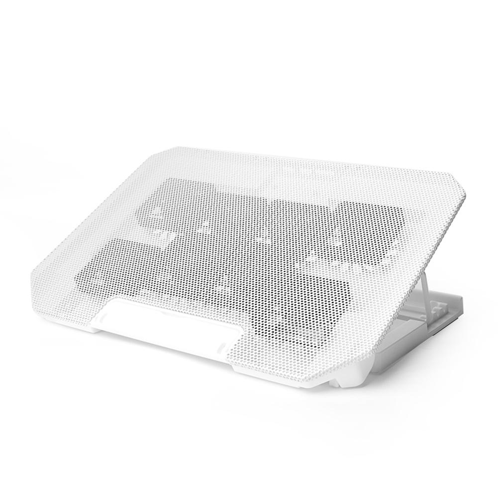 

Подставка для ноутбука с 8 тихими вентиляторами, охлаждающий держатель для ноутбука, двойной интерфейс USB, вращение на 360 градусов для телефонов/планшетов до 15,6 дюймов белый