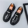 New Men's Mixed Color Patent Leather Height Increasing Shoes Designer Penny Loafter Formal Wedding Dress Homecoming Footwear