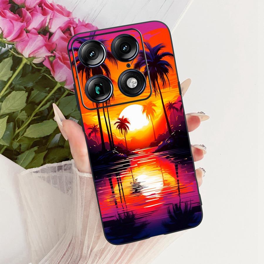 For Motorola Signature 6.8'' Case Cute Cat Cartoons Pattern Soft Silicone TPU Funda For MotoX70 Air Pro Signature Back Covers