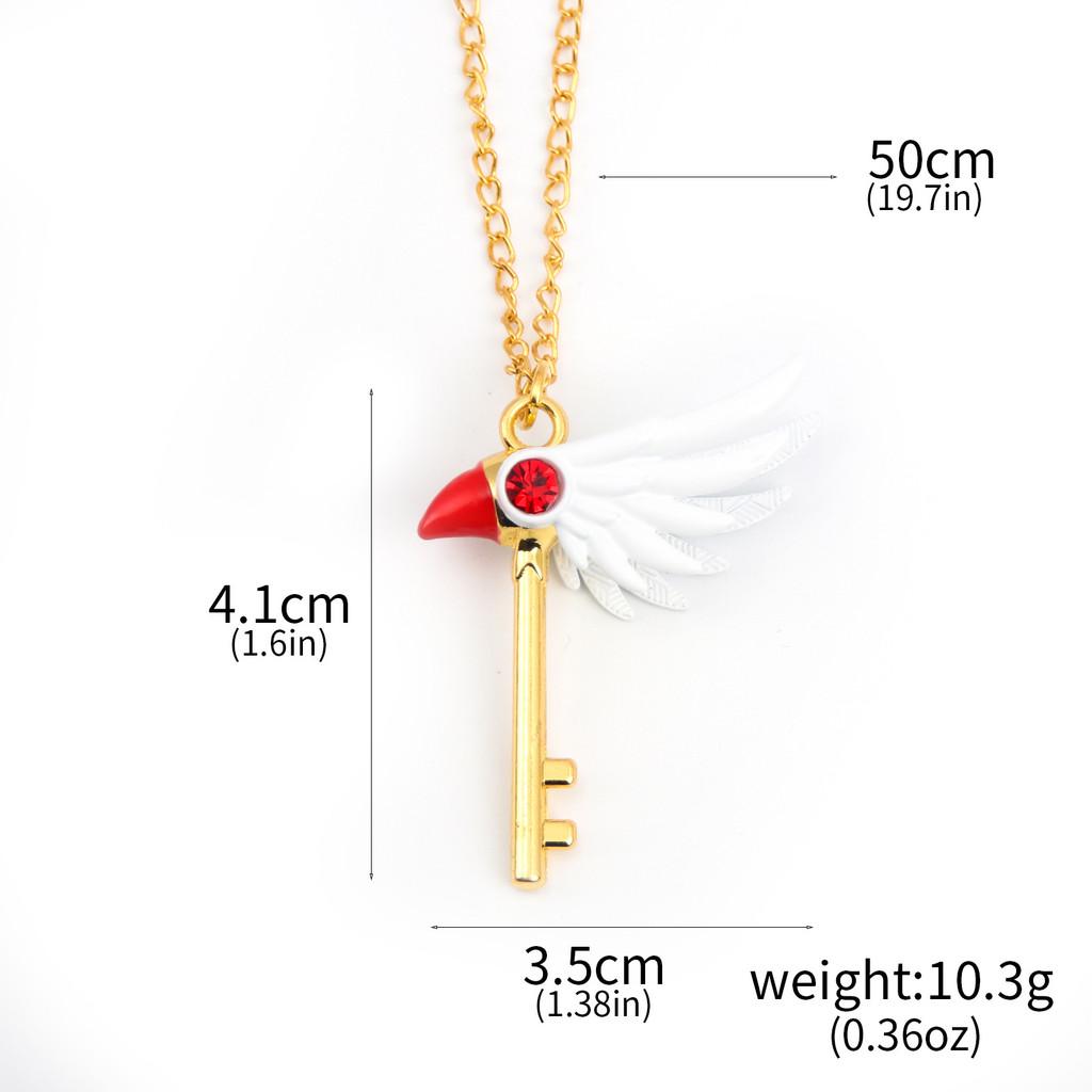 Cardcaptor Sakura Bird Head Magic Wand Necklace With Alloy Pendant For Cosplay Fans