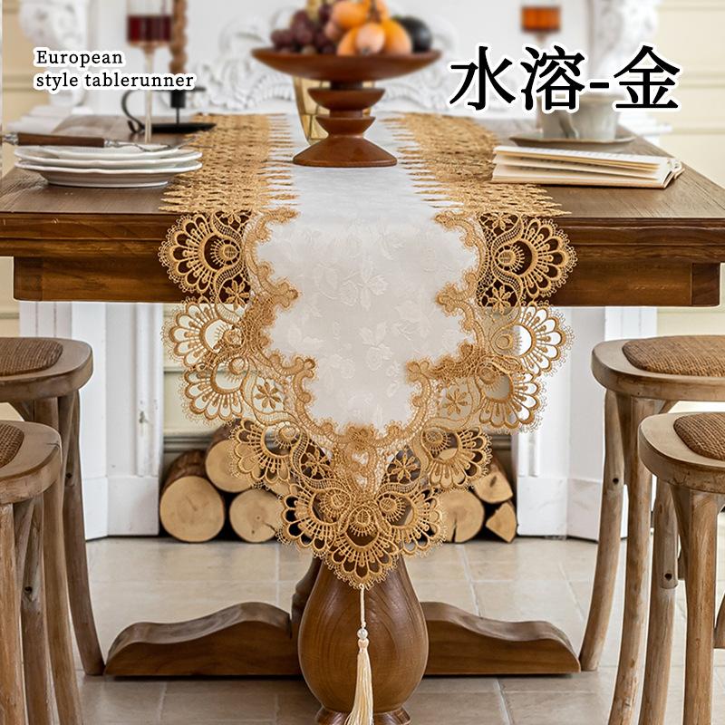 Embroidered Table Runner Modern Minimalist Rectangular Home Tablecloth Hotel Lace Table Runner TV Cabinet Tea Table Home Decor