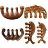 Golden Sandalwood Massage Comb - Multifunctional Head Therapy & Blood Circulation Activation Gua Sha Tool.