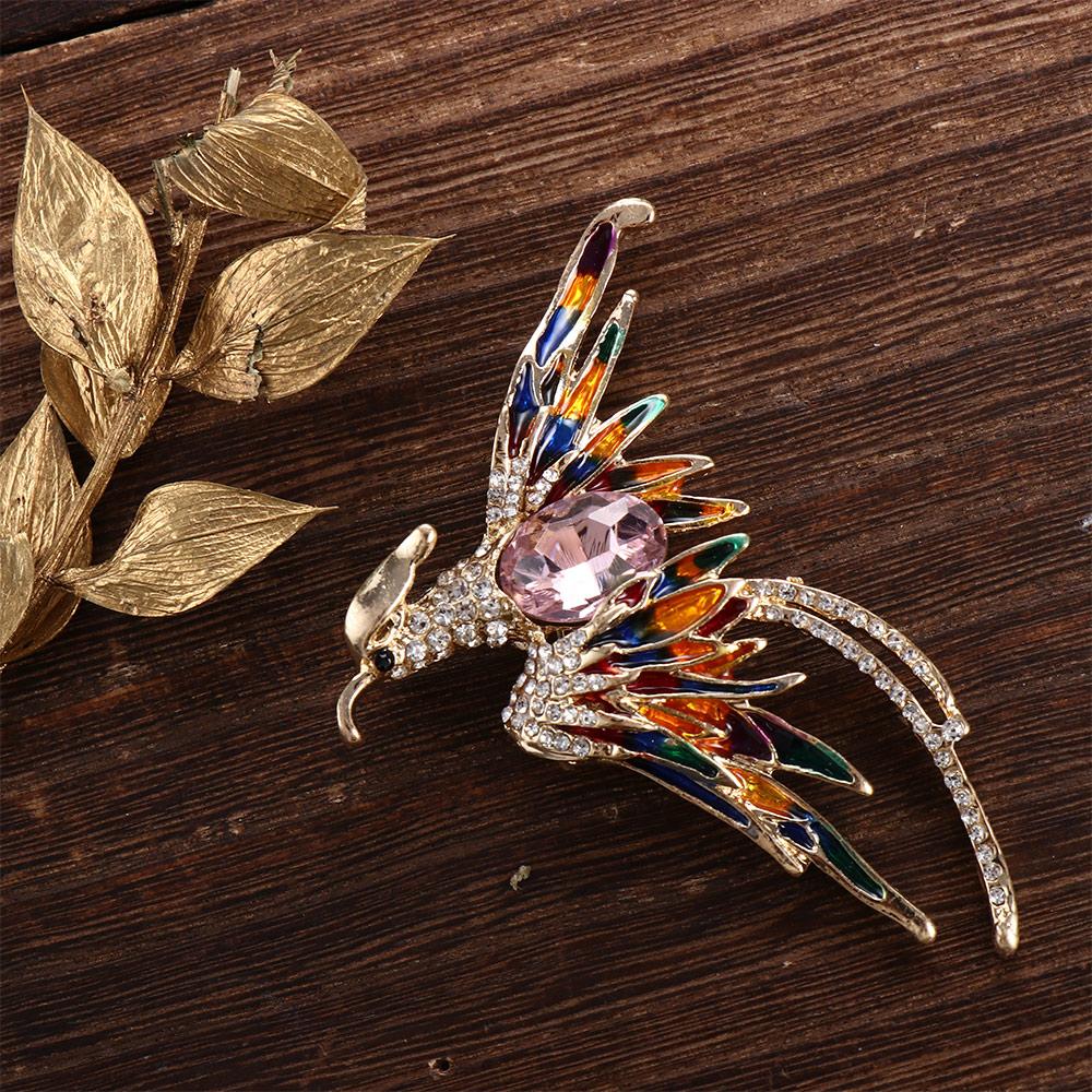 Brooches For Girls Party Jewelry Rhinestones Crystal Brooches Bird Brooches Korean Pin Badges Pin
