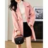 Demana Women's Double-Breasted Double-Faced Blend Coat