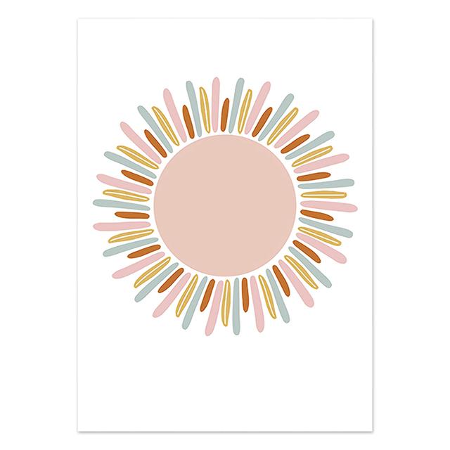 Nursery Wall Umělecká reprodukce Plakát s alpakou Rainbow Painting Sunshine Prints Dětské Boho Plakáty Nordic Wall Pictures for Baby Room Decor