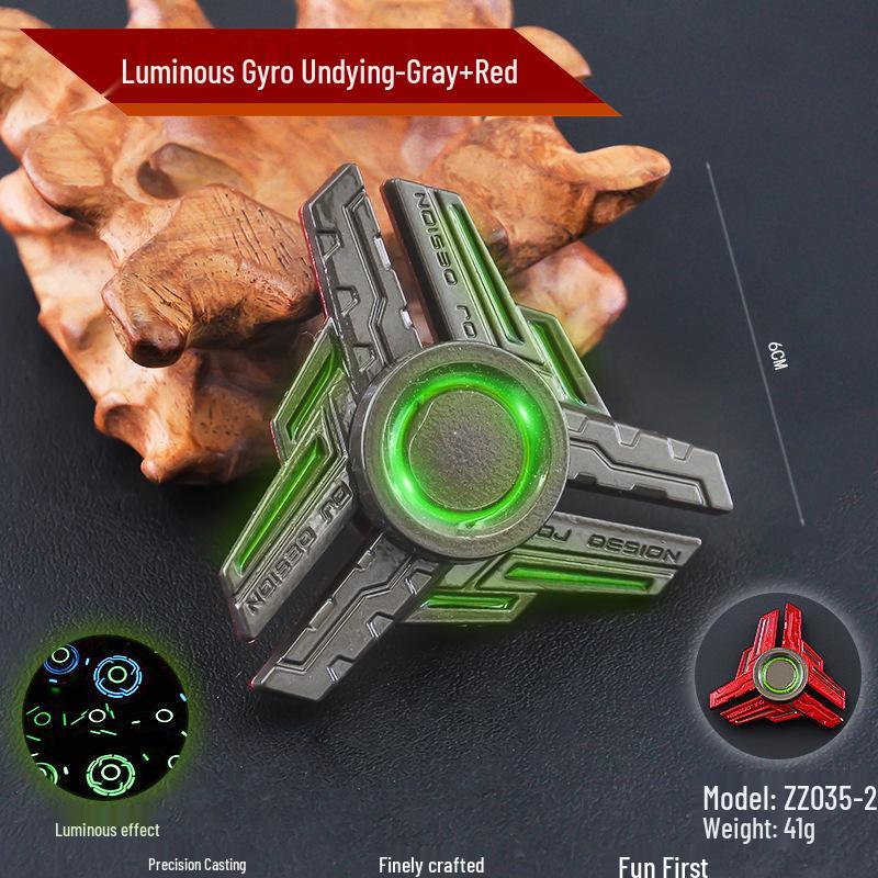 Luminous All-Metal Finger Spinner Set - Long Spin Time & Stress-Relief Toy