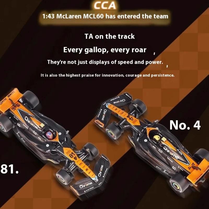 1/43 McLaren F1 MCL60 Racing Car Model Display Box Children's Toy Car Collectibles Gift Boy Friend Home Decor Mniature Voiture