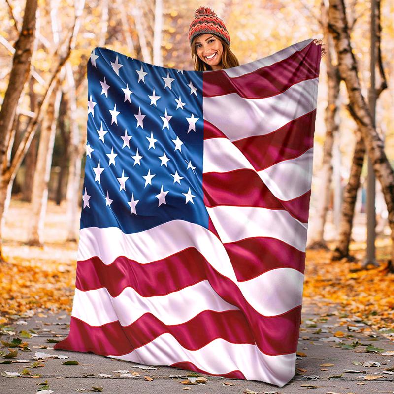 1pc American flag blanket, al season lightweigh Poster blanket home office outdoor nap multifunc Poster blanketional blanket