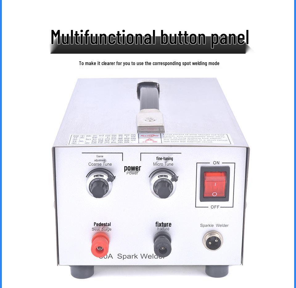 30A Portable Handheld Jewelry Spot Welder for Small Rings and Manual Pulse Welding