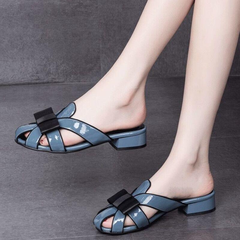 Fashion Flat Sandals Woman Fashion Slippers for Women Designer Bow Summer New 2024 Authentic Leather Shoes Elegant Mirror Luxury Slipper