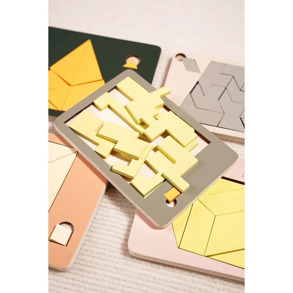 Kids Logical Thinking Training Wooden Puzzles Adult Burning Brain Challenge Activity Game Educational Toys for Autistic Children