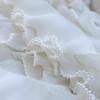 Embroidery White Black Flower Pearl Beads Lace Fabric Trim Ribbon DIY Sewing Ruffle Applique Craft