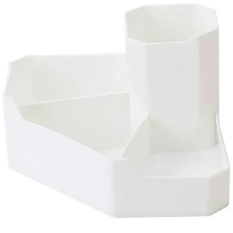 Creative New Desktop Corner Stationery Cosmetics Storage Box Four Grid Pen Lipstick Storage Box Household Stationery Holder