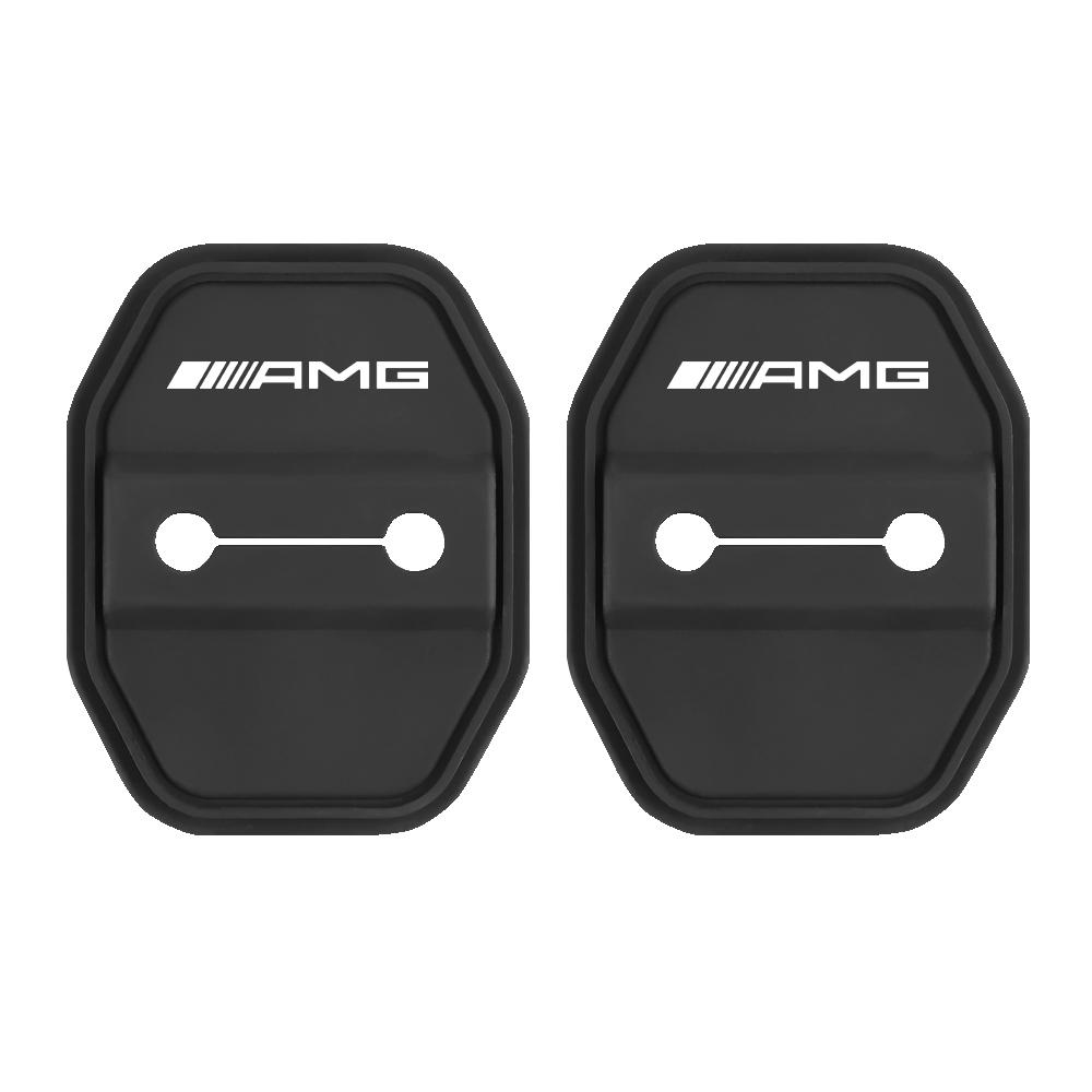 New 80% 2/4pcs Silicone Car Door Lock Buckle Protector Cover For Mercedes Benz AMG W204 W213 W205 W211 W176  W164 Cla Smart  Ac