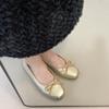 Fashion Flats for Women Boat Shoes Elegant Office Lady Shoes Casual Women Flats Soft Comfortable Flat Shoes Gold Silver