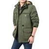 Autumn and Winter Men's Large-size Casual Fleece Thickened Jacket Men's Medium and Long Outdoor Cotton Jacket