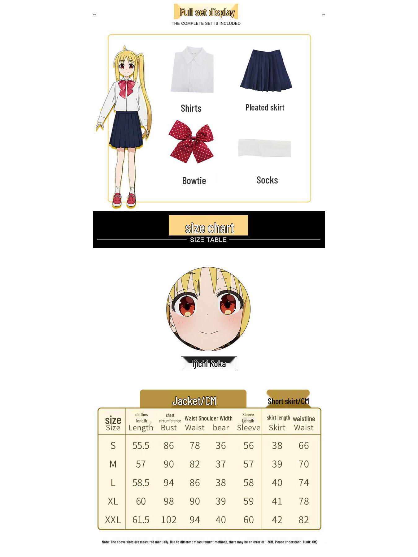 

Lonely Rock Cosplay Women s Clothing by Goto Ichiri - Lucy JK Yamada Liang Kita Yudai Collection XXL