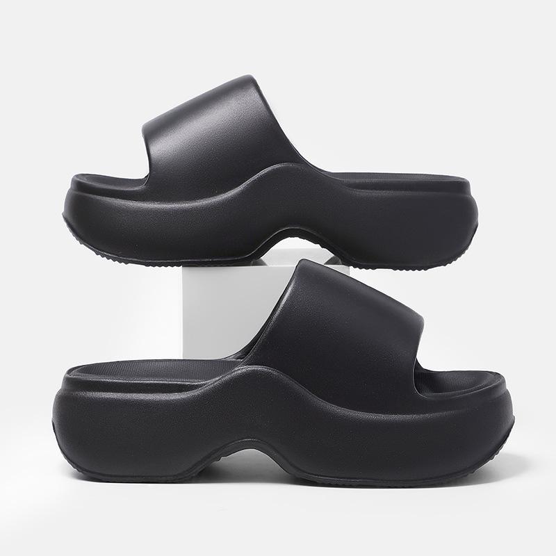 Dámské letní pantofle se silnou podrážkou, zvyšující výšku, plážové sandály, plážová obuv, sandály s měkkou podrážkou pro ženy