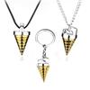 Anime Kärnborr Hänge Halsband Nyckelring Set Gurren Lagann Inspirerade Smycken för Fans
