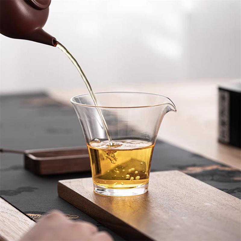 230ml Heat-resistant Glass Tea Pitcher Fair Cup Tea Mug Household Chahai Kungfu Tea Set Accessories Coffee Pitcher