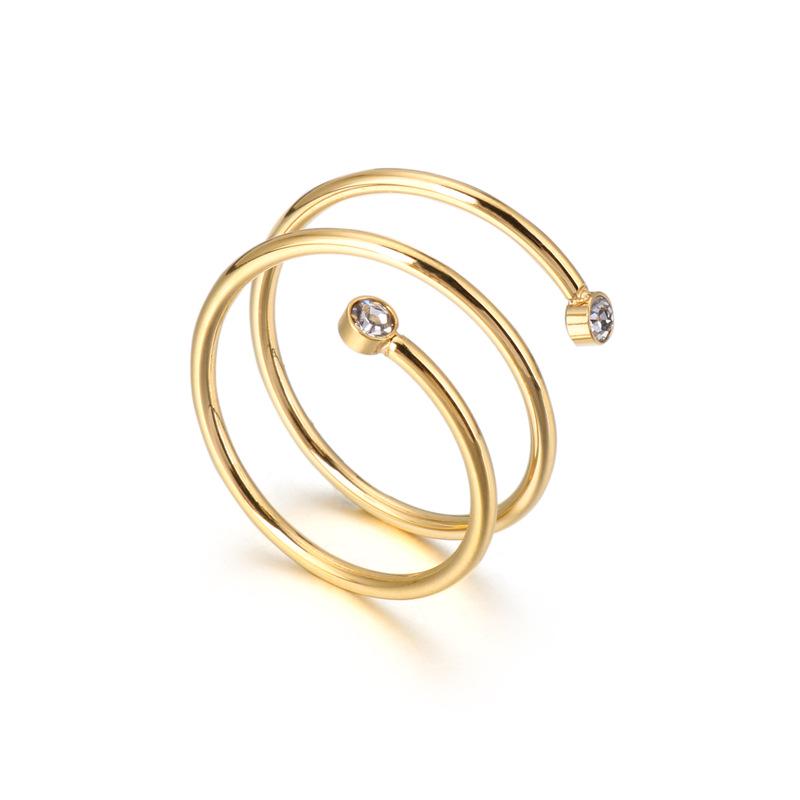 European and American Multi-Layer Stainless Steel Ring: Simple, Generous, Creative Design