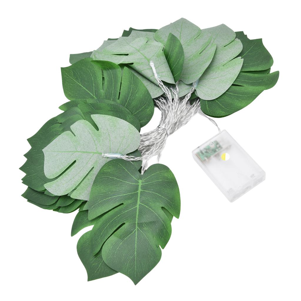 6m Simulationsblatt Lichterkette Dauerlicht Blinkend Duales Modell Künstliche Pflanze LED Lichterkette