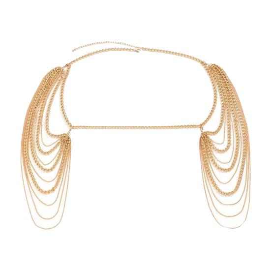 Women Body Chain Multi-layered Tassel Shoulder Chain Date Night Nightclub Party Shoulder Jewelry Celebrity Performance Prop