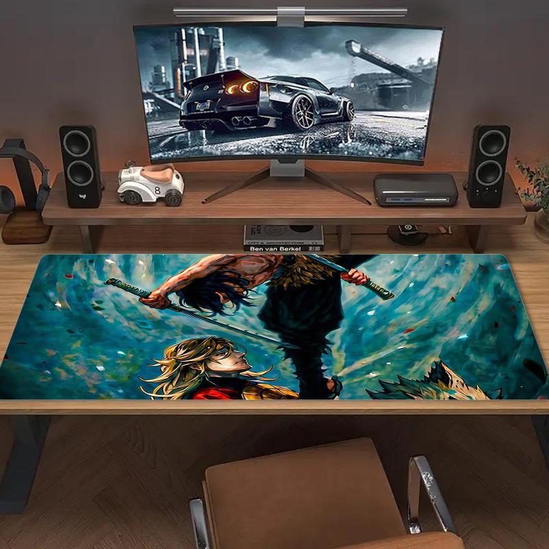 Inosuke Hashibira Print  Cushion Non-slip Laptop Tablet Big Mousepad XXL Mat Mini PC Playmat With Lock edge