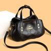Xiaoxiangfeng Light Luxury Lingge Women's Bag Fashion Boston Bag French Stick Handbag Bowling Single Shoulder Underarm Pillow Bag