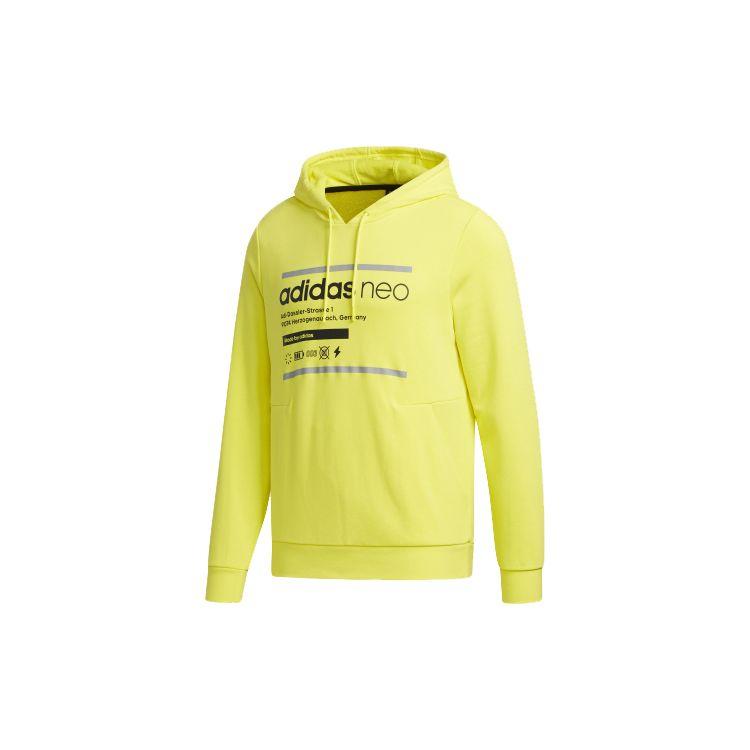 Adidas Neo New Year Series Casual Sports Hoodie Comfort Sweatshirt Men Yellow FN6454 XXL