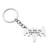 Cartoon  keychain lettering my dad my super hero superhero keychains for father's day gift
