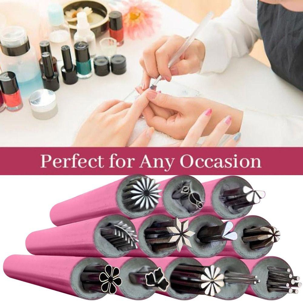 

4/610/15PCS Nail Art Dotting Brush Nail Graffiti Pen Flower Painting Drawing Nail Decoration Tool plastic 4pcs