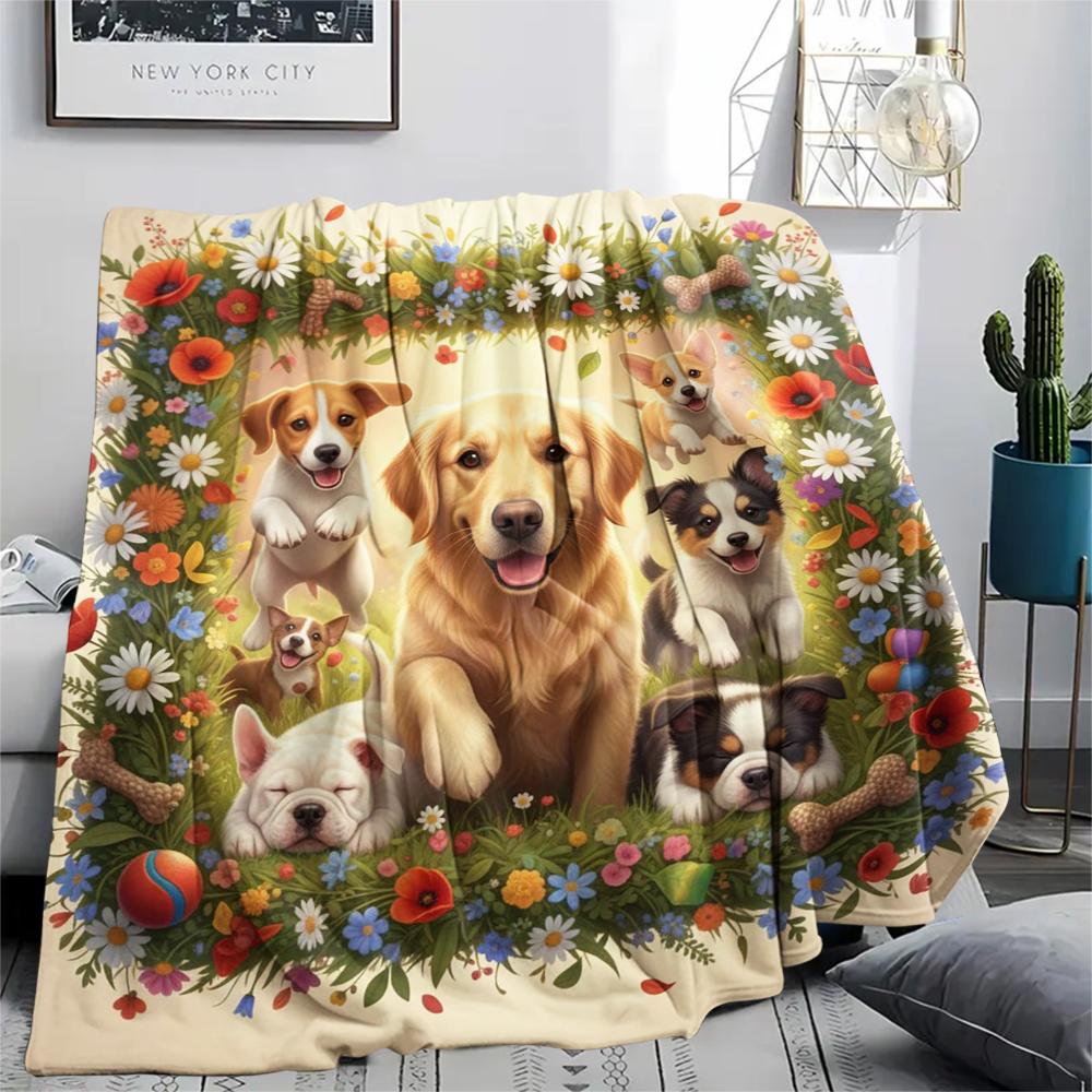 1 Manta de Franela con Estampado de Dibujos Animados, Alta Calidad, Cómoda para Todas las Estaciones, Decoración del Hogar, Calidez y Confort, Perfecta para Regalo de Navidad o Cumpleaños