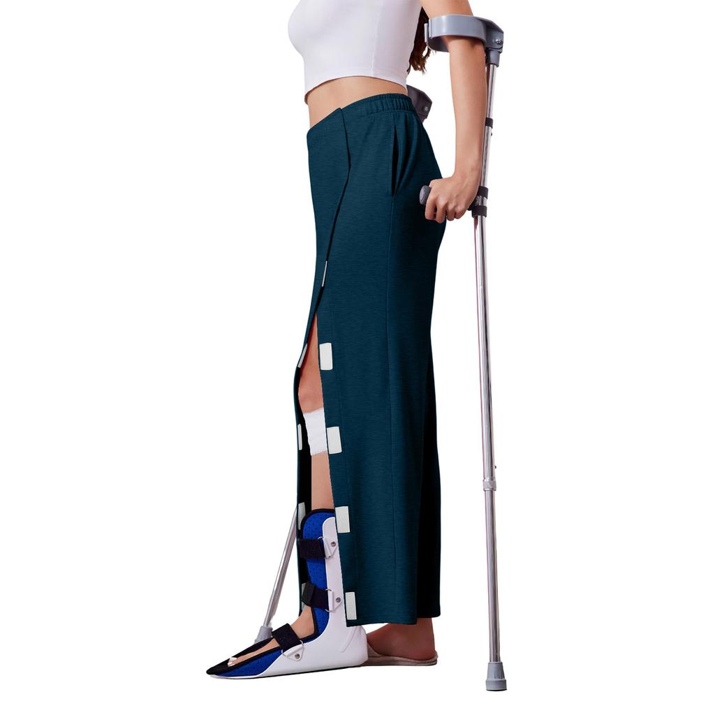 Women Away Pants with Pockets for Postoperative Hip Knee Leg Use Elastic Waistband Casual Athletic Trousers