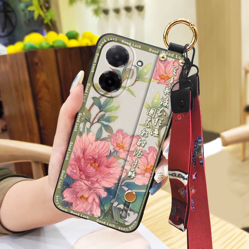 Waterproof Silicone Phone Case For Redmi A5 4G/Xiaomi Poco C71 4G Kickstand Soft case Chinese style Durable Elderly lady