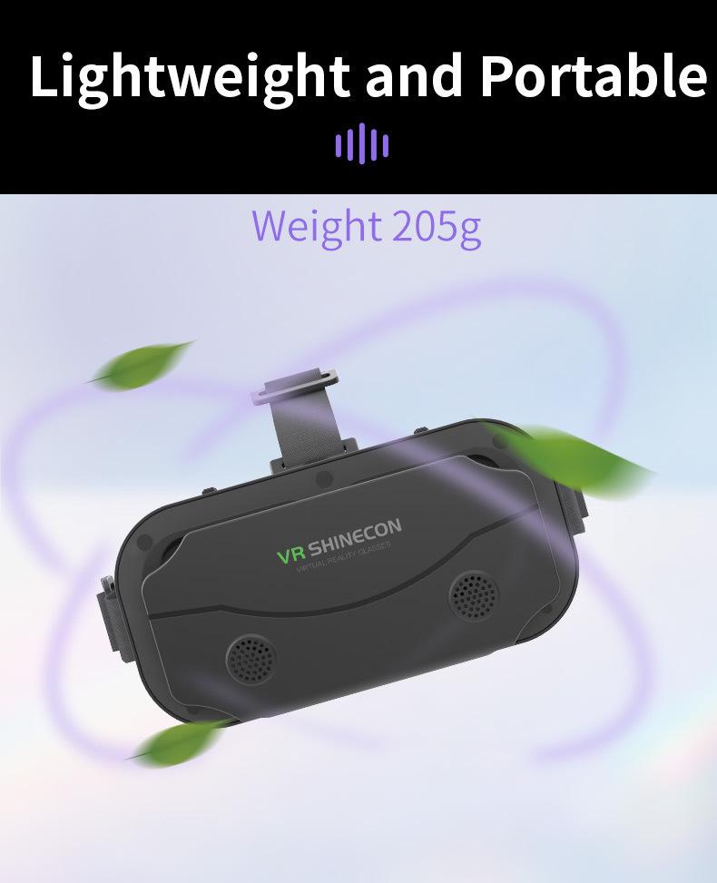 Qianhuan Magic Mirror 3D VR Glasses: Head-Mounted, Compatible with Large-Screen Mobile Phones for Movies & Games.