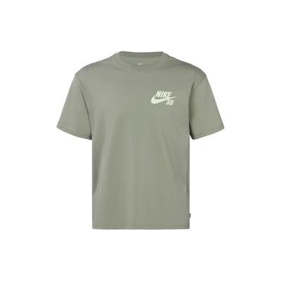 Camiseta de Manga Corta para Skateboarding con Logo SB Estampado para Hombre Tops Verde Oliva Claro DC7818-320