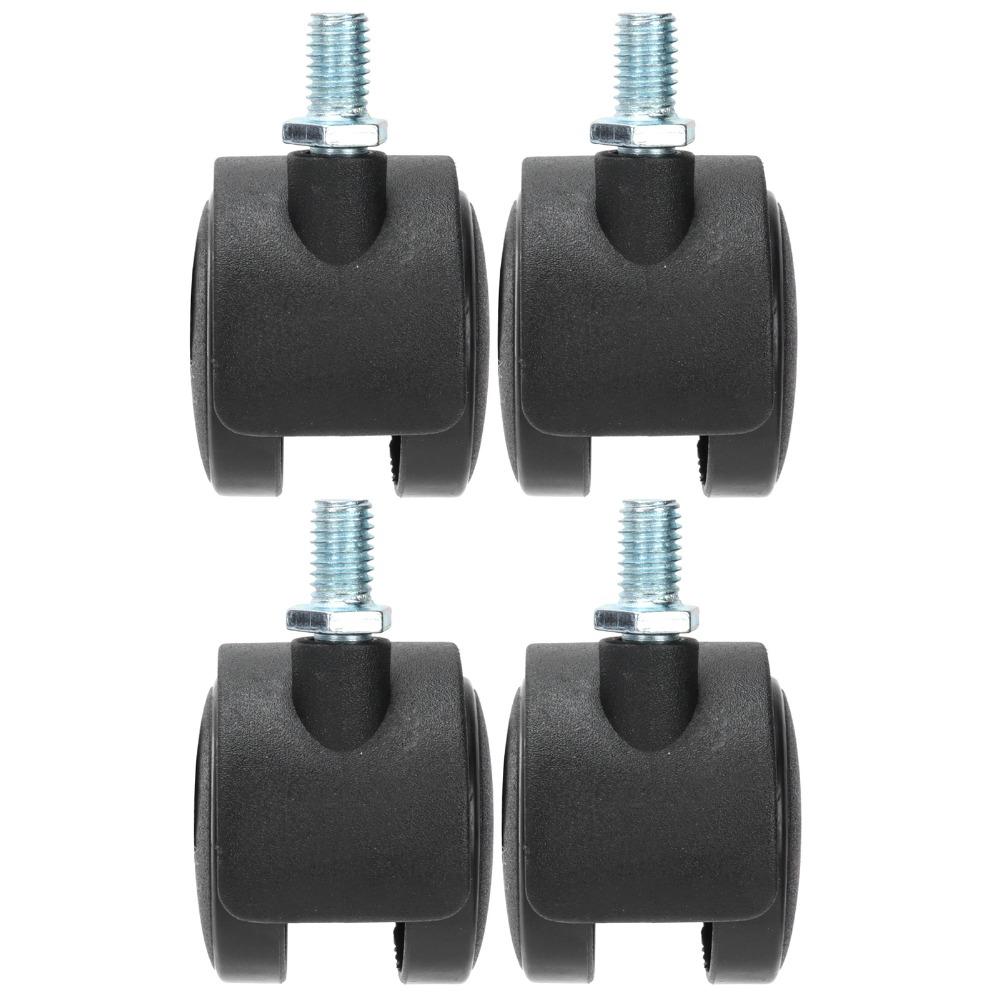 4pcs Black Locking Caster Wheels With Brake Furniture Caster Wheels Swivel Caster Wheels  Furniture