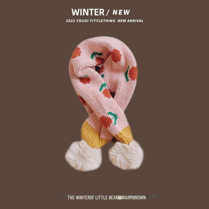 Gemütlicher karierter Strickschal für Kinder - Warm, winddicht und niedlicher Nackenschutz für Jungen und Mädchen