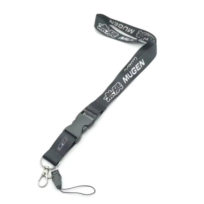 

Car Emblems Lanyard Key Mobile ID Card Hanging Strap Refitting Neck Lanyard for Honda Mugen Civic Fit Accord CRV Spirior Odyssey чёрный