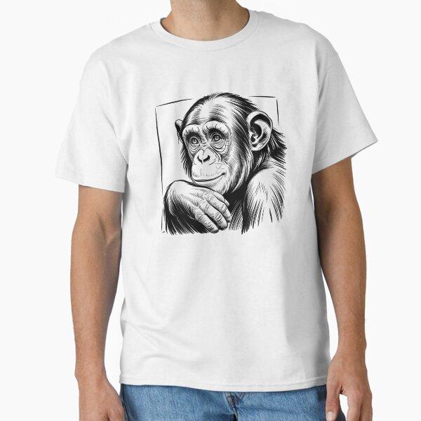 Funny Lion Monkey Meme brainrot Rage Bait Monkey Meme Classic T-Shirt