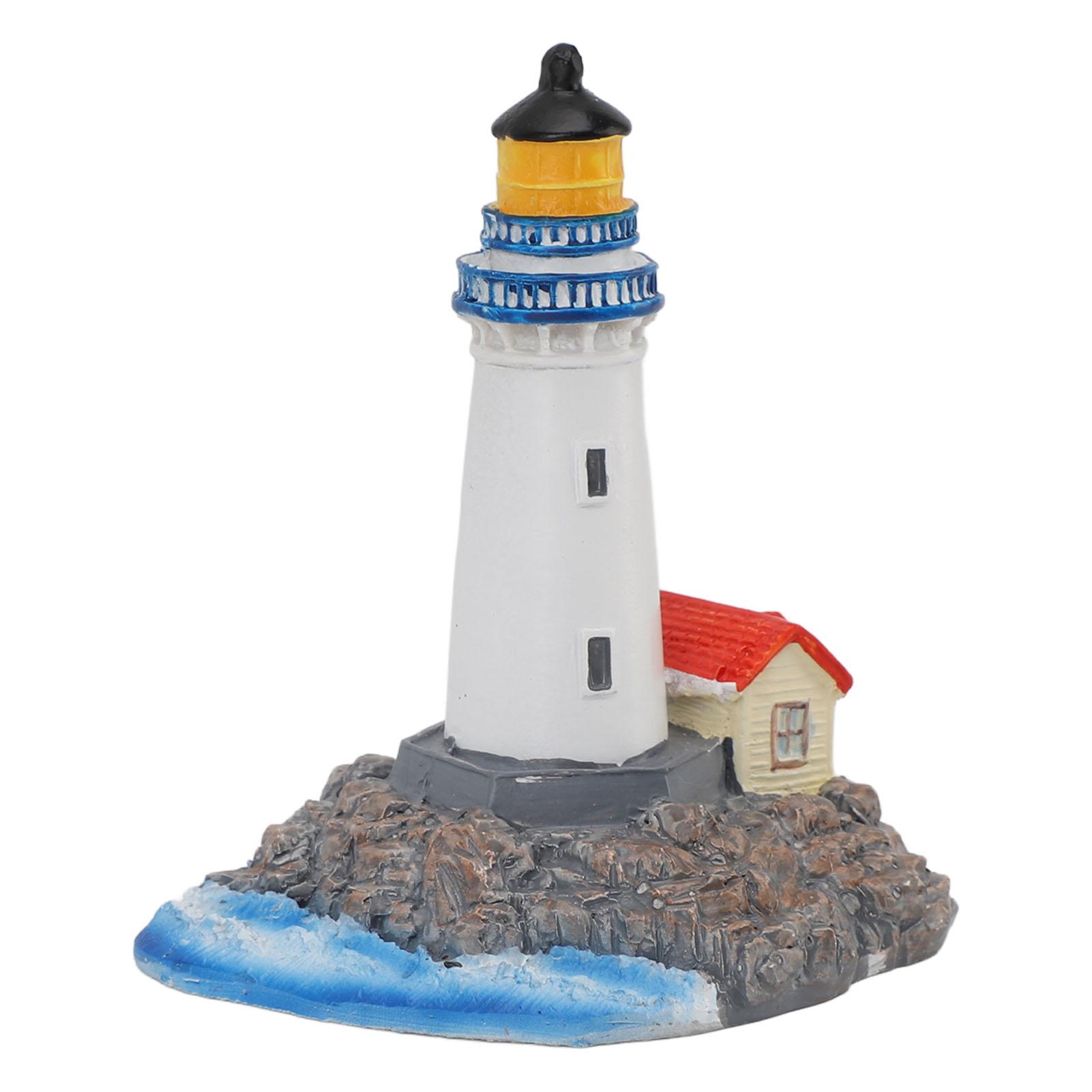 

Lighthouse Ornament Resin Decorative Lighthouse Figurine Tabletop Decor for Shelves Mantels Cabinets Nightstands