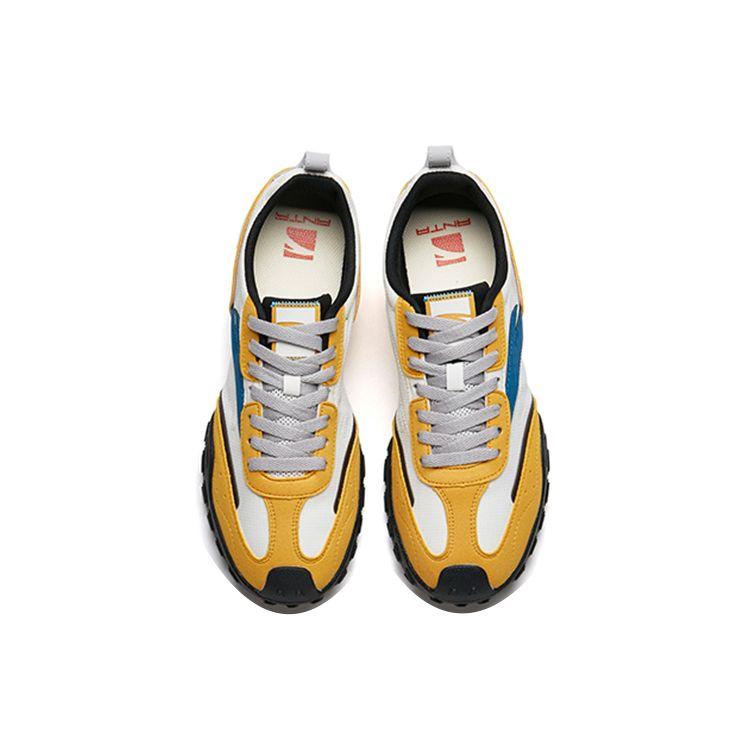 Anta Heritage Trendy Retro Low-Top Sports Casual Shoes Men Sneakers White Yellow 112218856-4