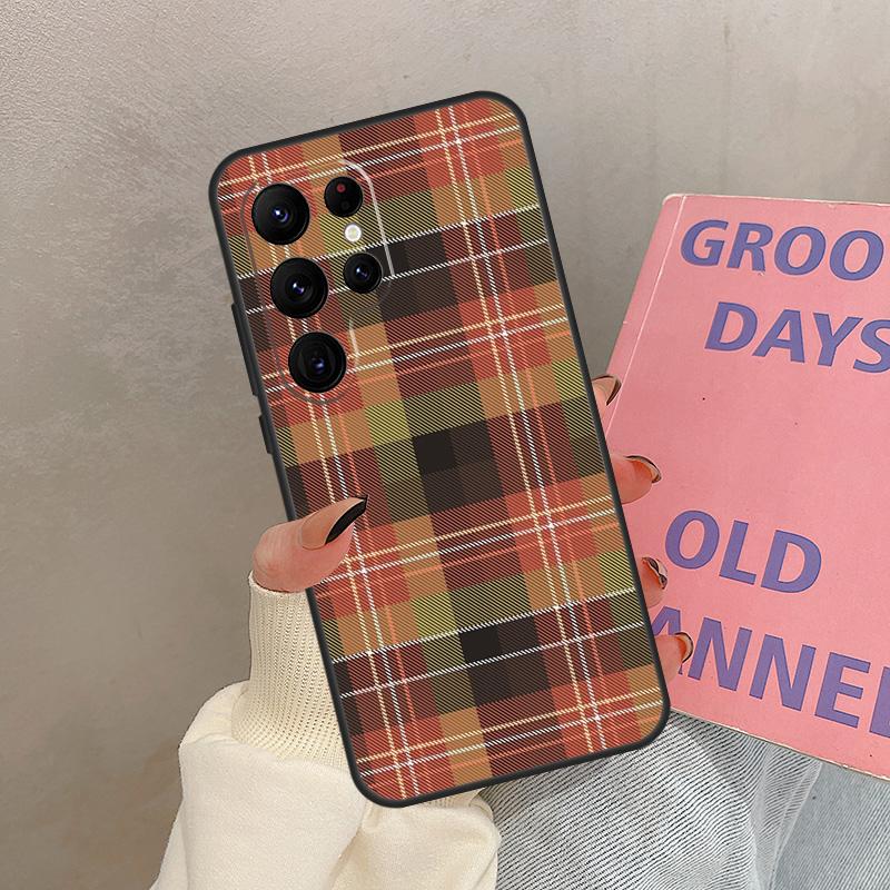 Clan Stewart Dress Tartan Plaid Case For Samsung Galaxy S25 Ultra S20 S21 S22 S24 S23 Ultra S9 S10 Plus S25 FE Cover Coque