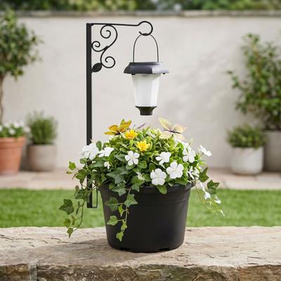 Solar Lamp Post with Planter 2-in-1 Solar Powered Light Plant Pot Waterproof Decorative Light for Garden Yard Front Porch