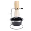 Shaving Brush Set Grooming Kit Synthetic Hair Stainless Steel Stand Shaving Brush Bowl Stand Set for Men