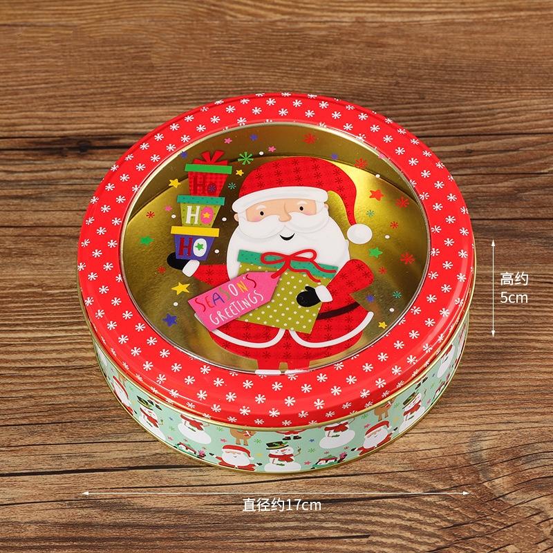 Christmas Gift Box Metal Tin Candy Cookie Packaging Box Containers Kids New Year Gift Decor Xmas Party Supplies Navidad