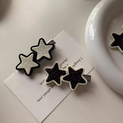 1/2pcs Acrylic Star Hair Clips Y2k Hair Claws Girls Sweet Irregular Stars Hairclips Korean Fashion Aesthetics Hair Accessories